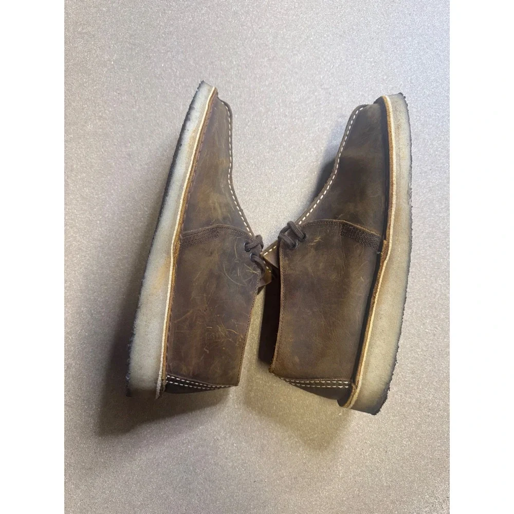Clarks Originals Desert Boots Brown Leather Lace Up Chukka Ankle Boots Size 9.5‎